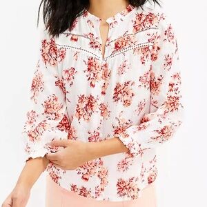 Bouquet Lacy Ruffle Blouse Top